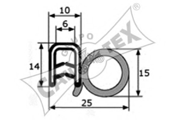 CAUTEX 021004 Door Seal
